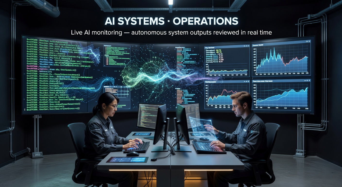TechOrbit AI team reviewing live AI system dashboards